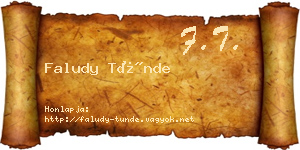Faludy Tünde névjegykártya
